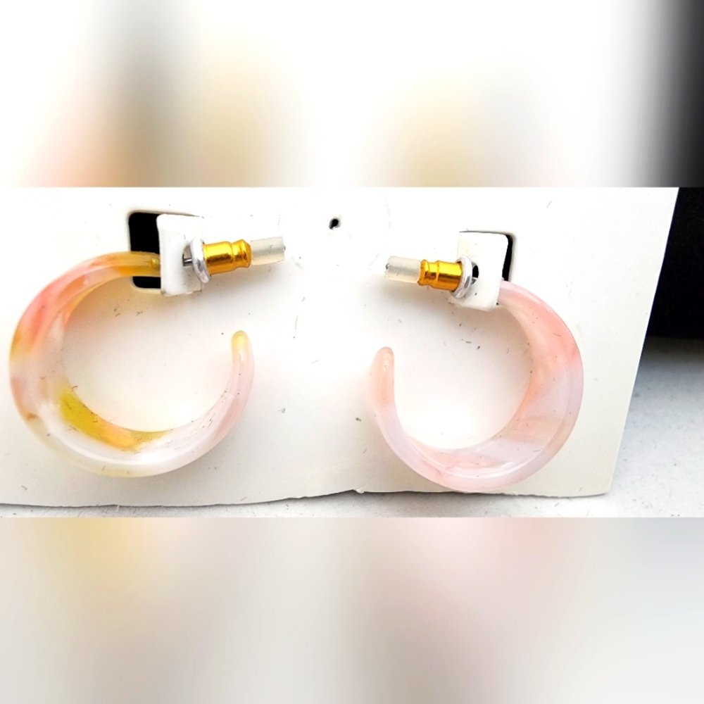 Forever 22 resin hoop earrings